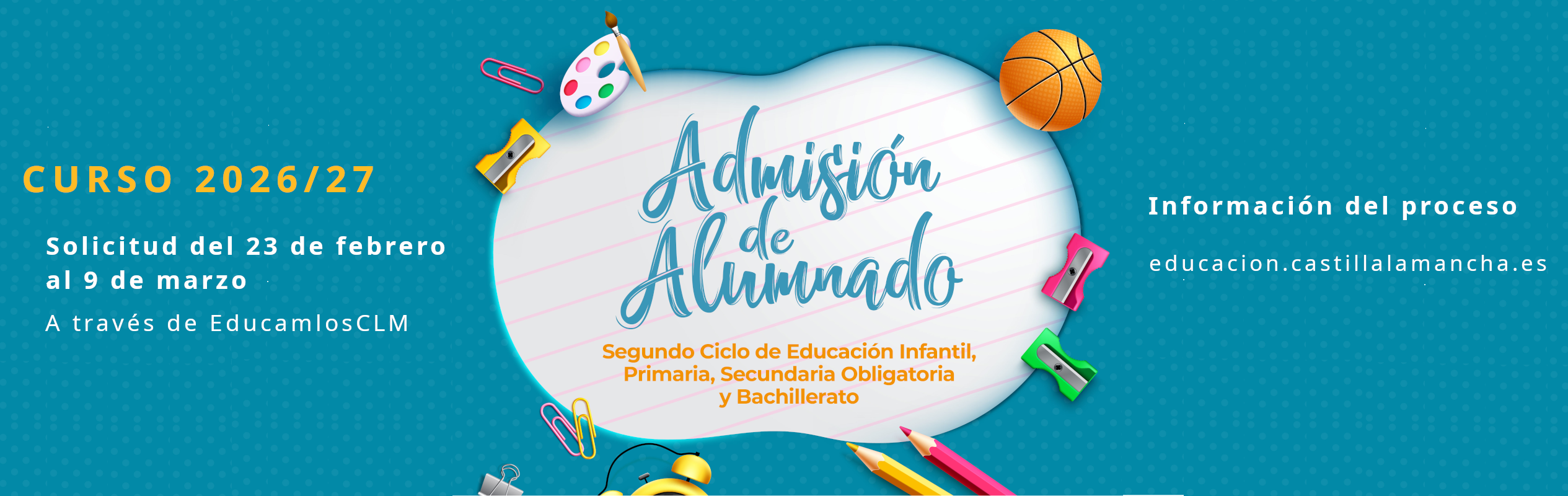 Admisión de alumnos. Curso 2026/2027